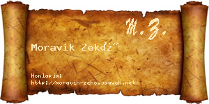 Moravik Zekő névjegykártya